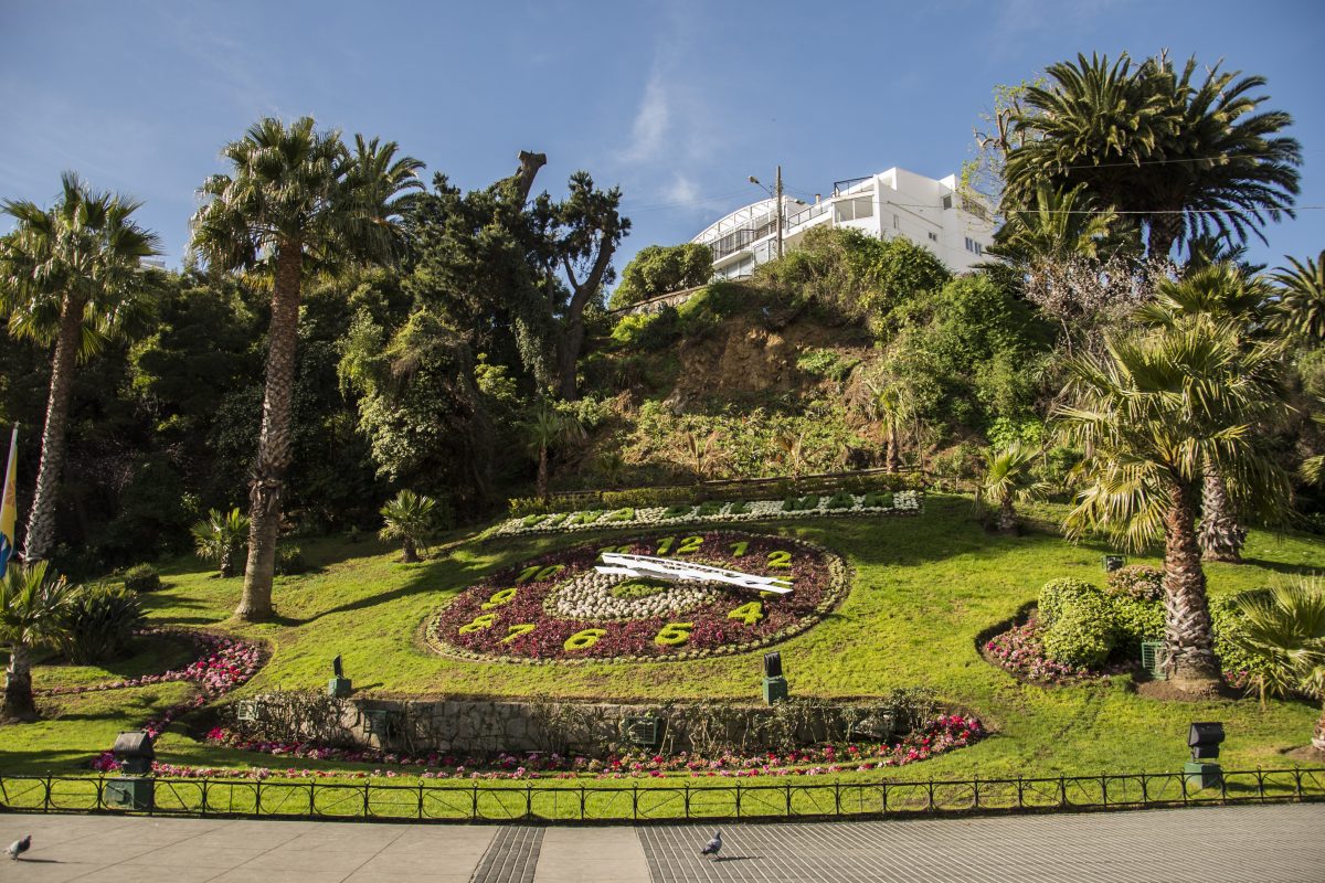 Reloj de flores en Viña del Mar