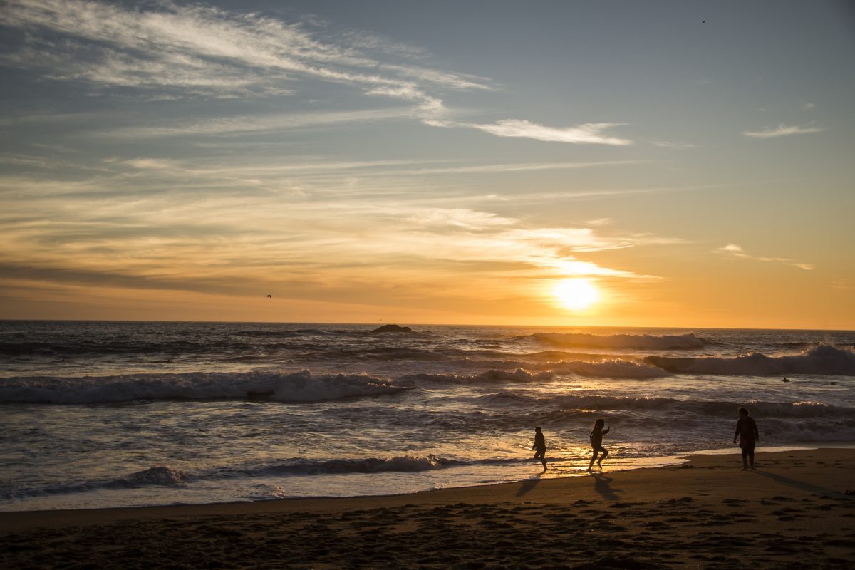 Atardecer en la playa