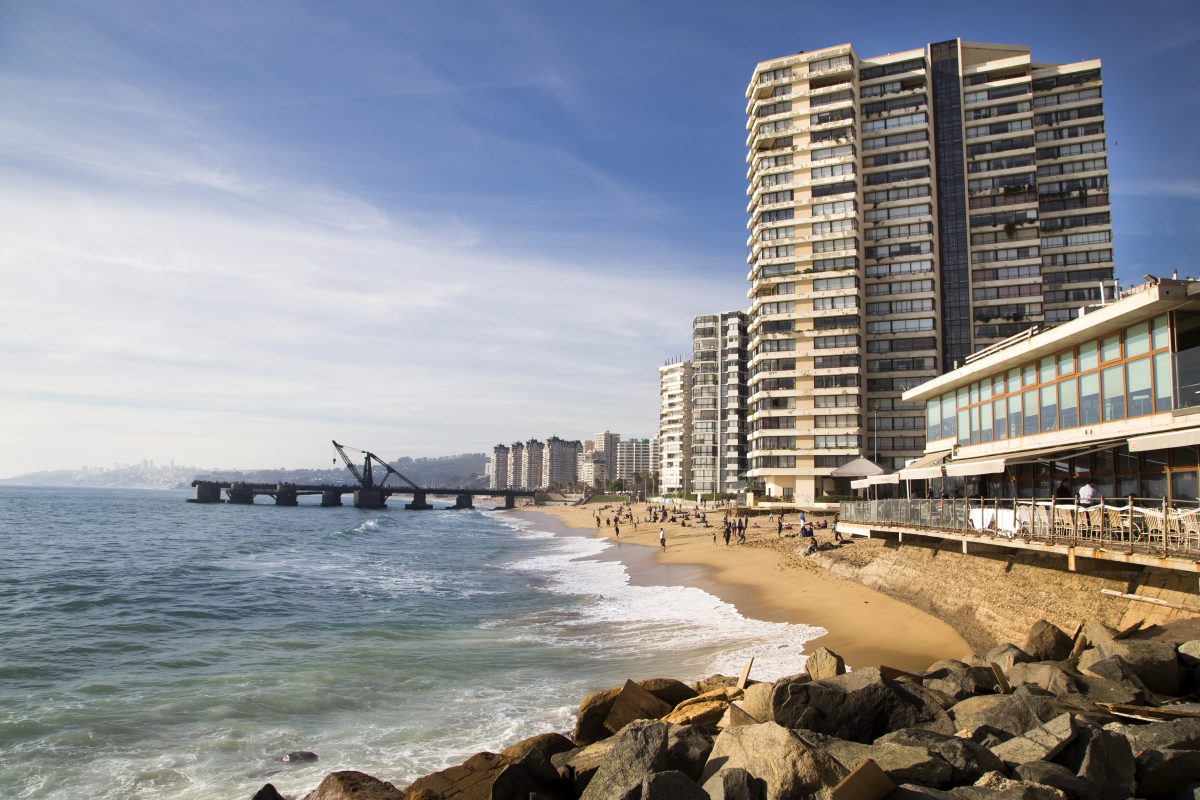 Postal muelle vergara y playa